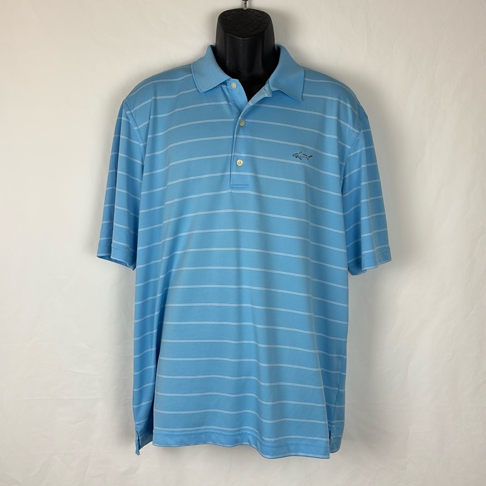 GREG NORMAN MENS Size Large Play Dry Performance Golf Polo Shirt